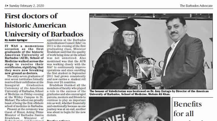 American University of Barbados (AUB), School of Medicine